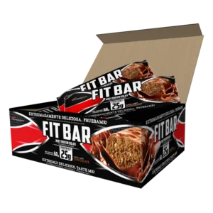 Caja de barras de proteína Fit Bar con 25g de proteína aislada de Nutramerican