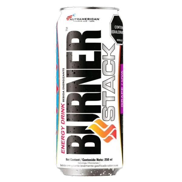 Lata de Burner Stack Energy Drink - Bebida energizante con CLA y L-Carnitina de Nutramerican