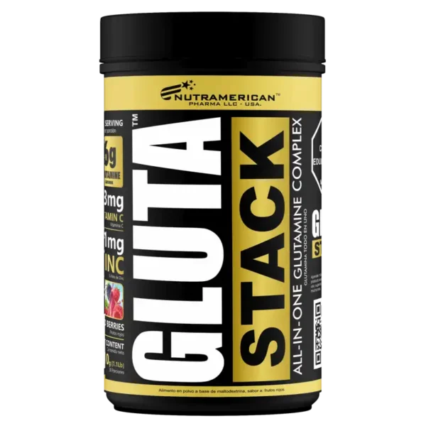 Gluta Stack 510g de Nutramerican - Glutamina Todo en Uno