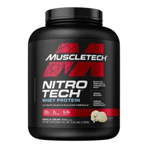 Nitro Tech Whey Protein 4LB - Proteína de suero con creatina Muscletech