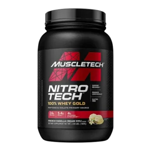 Nitro Tech 100% Whey Gold 2LB - Proteína aislada y péptidos Muscletech