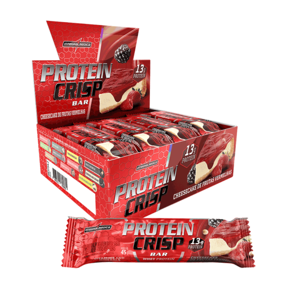 Protein Crisp Bar 45g Cheesecake Frutas Rojas Integralmédica