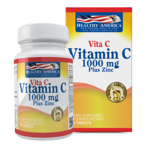 Vitamina C 1000mg Plus Zinc 100 Tabletas Healthy America