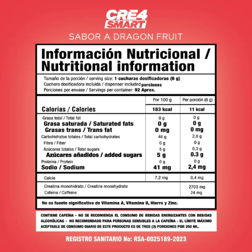 CRE4 Smart 92 Serv- Creatina Monohidrato | Smart Nutrition - Imagen 4