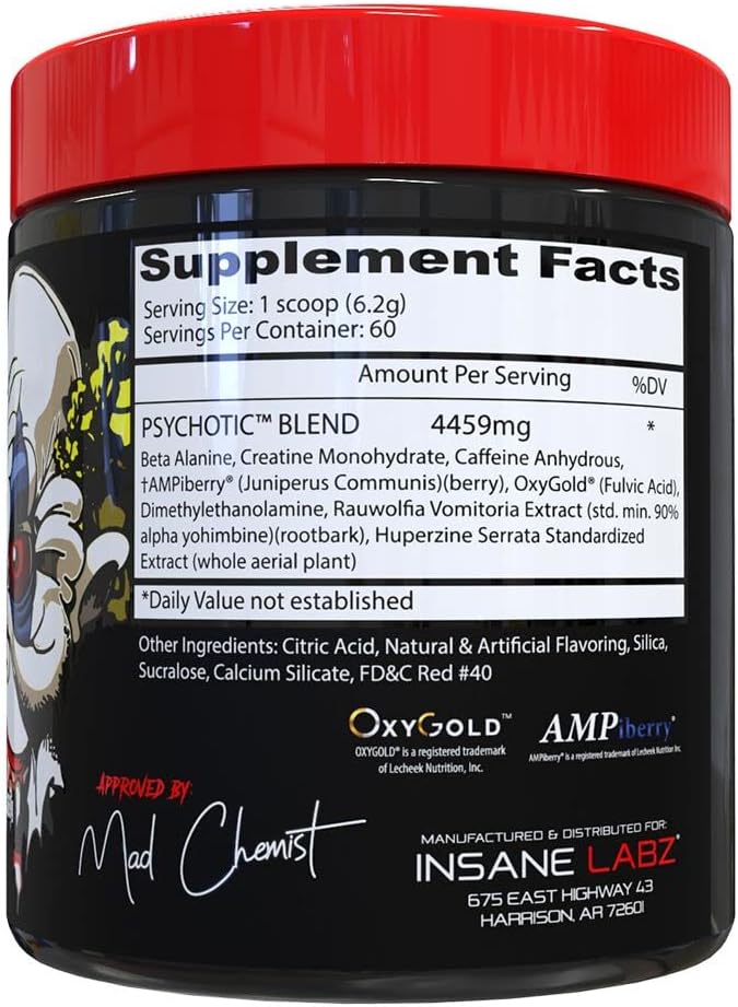 Psychotic Pre Entreno 35 Servicios I Insane Labz - Imagen 3