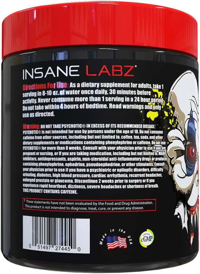 Psychotic Pre Entreno 35 Servicios I Insane Labz - Imagen 4