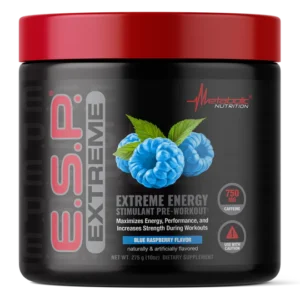 E.S.P. Extreme Energy Pre-Workout Metabolic Nutrition, suplemento pre-entreno para energía y rendimiento.