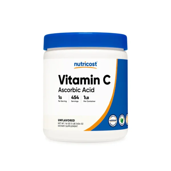 Vitamin C 1g Nutricost, 454 Servings, 1LB, Ascorbic Acid