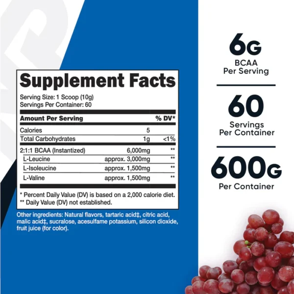 BCAA 6g - 60 Servicios | Nutricost - Imagen 2