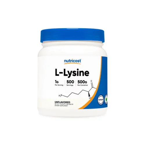 L-Lisina 1g Nutricost, 500g, 500 Servings