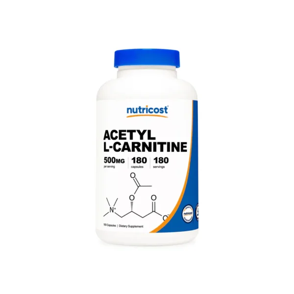 Acetyl L-Carnitine Nutricost 500mg con 180 cápsulas