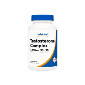 Frasco de Testosterone Complex Nutricost 1800 mg - 90 Cápsulas