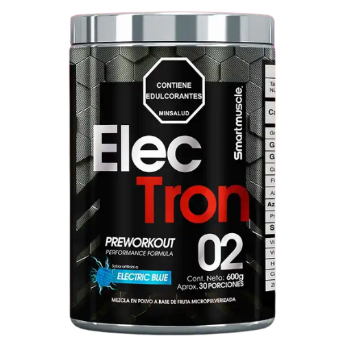 Tarro de Electron Pre Entreno Smart Muscle sabor Electric Blue