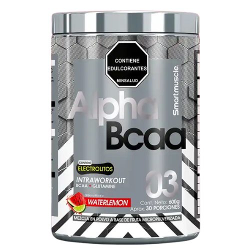 Tarro de Alpha BCAA Smart Muscle 30 servicios aminoácidos veganos