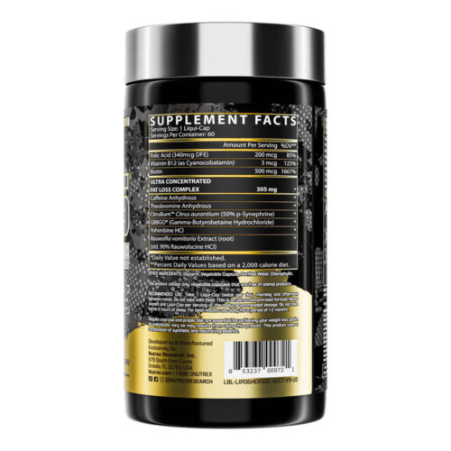 Lipo 6 Hers Ultra Concentrate 60 Cápsulas Nutrex Research