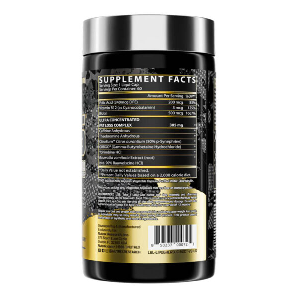 Lipo 6 Hers Ultra Concentrate 60 Cápsulas Nutrex Research