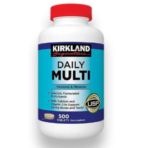 Botella de Kirkland Daily Multi 500 tabletas de vitaminas y minerales