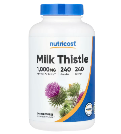 Milk Thistle 1000mg Nutricost 240 Cápsulas Suplemento