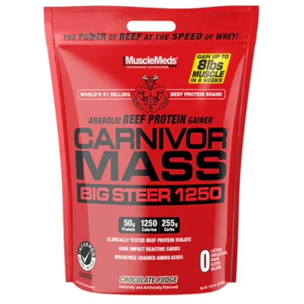 Carnivor Mass Big Steer 1250 MuscleMeds Chocolate Fudge