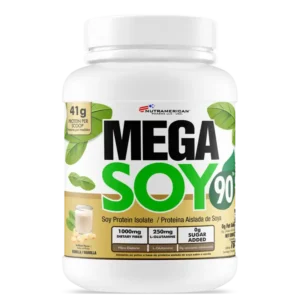 Frasco de Mega Soy 90 Proteína Aislada de Soya 750g Nutramerican