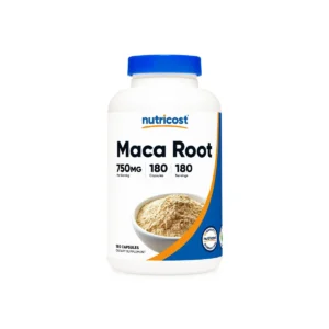 Maca Root 750mg 180 cápsulas Nutricost, suplemento de raíz de maca orgánica