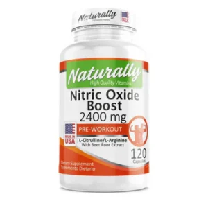 Frasco de Nitric Oxide Boost 2400 mg 120 cápsulas de Naturally