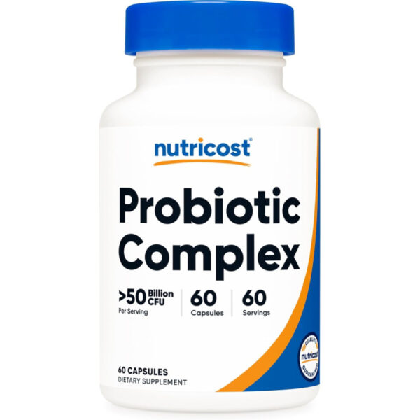 Probiotic Complex 50 Billion CFU 60 cápsulas Nutricost, suplemento probiótico