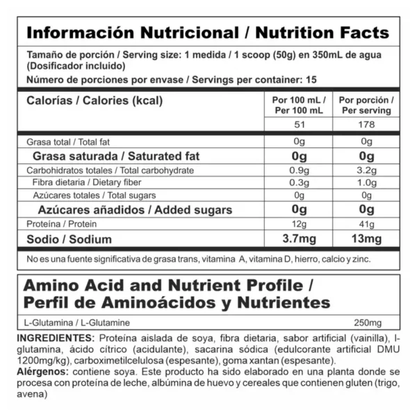 Frasco de Mega Soy 90 Proteína Aislada de Soya 750g Nutramerican