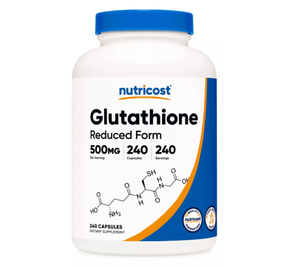 Glutatión Reduced Form 500mg 240 cápsulas - Nutricost