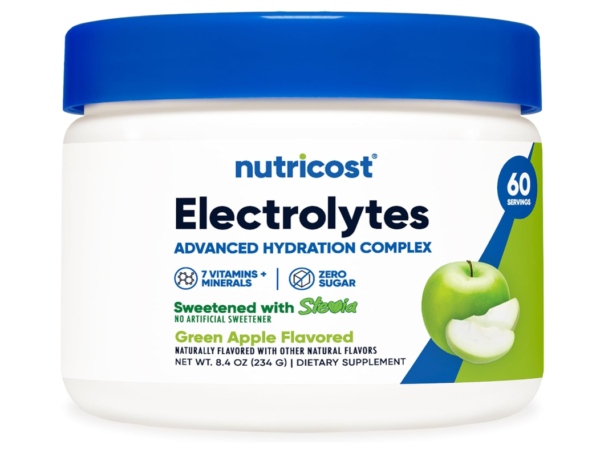 Electrolitos en Polvo Sabor Manzana Verde 60 Serv - Nutricost