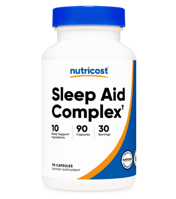 Sleep Aid Complex de Nutricost con 90 cápsulas.