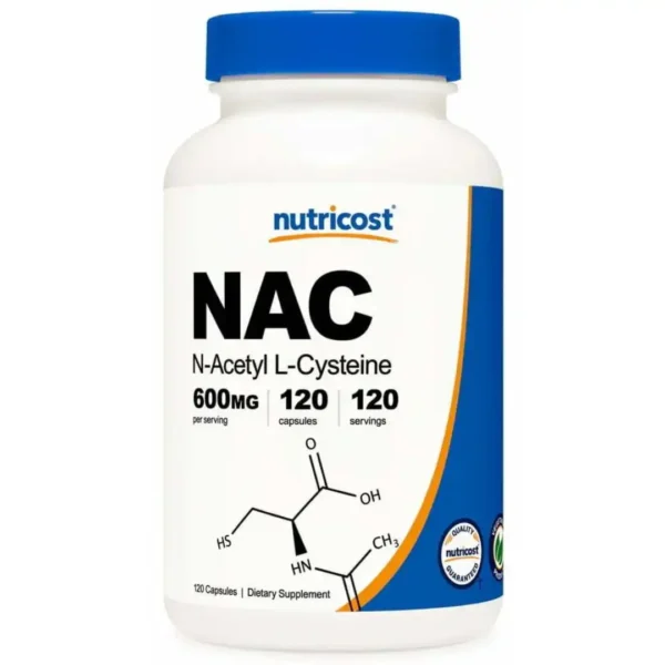 NAC N-Acetyl L-Cysteine 600mg 120 cápsulas - Nutricost