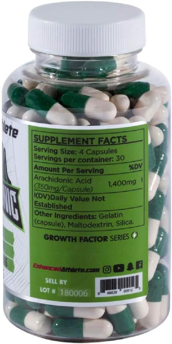 Arachidonic Acid 120 Capsulas 350 mg I Enhanced Athlete tabla