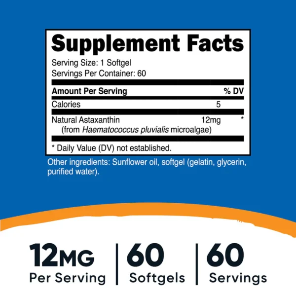 ASTAXANTHIN 12MG / 60 SOFTGELS