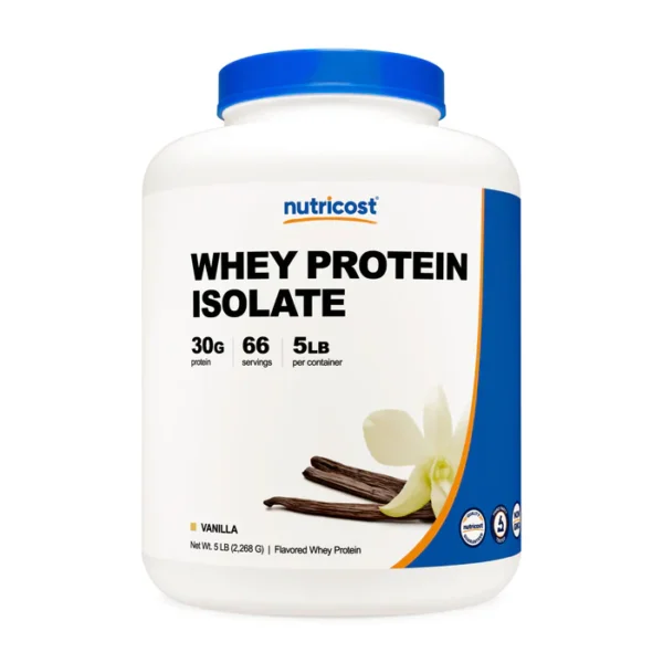 WHEY PROTEIN ISOLATE 30G. 5 LB Nutricost Vainilla