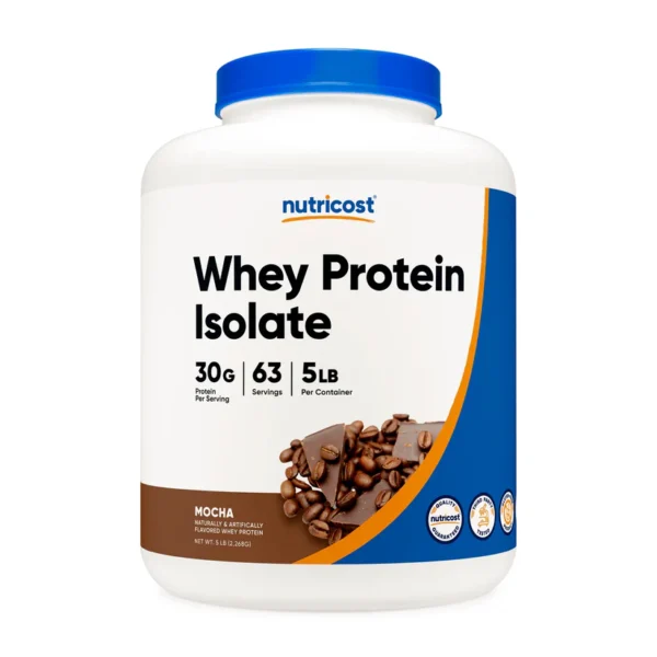 WHEY PROTEIN ISOLATE 30G. 5 LB Nutricost Chocolate