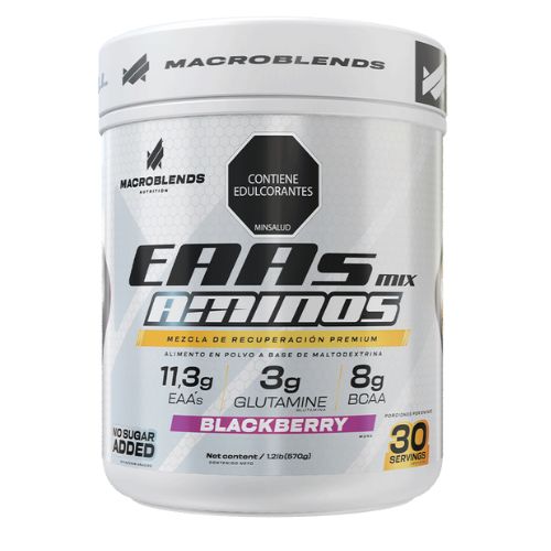 EAAs + Aminos Mix sabor Blackberry 30 servicios Macroblends