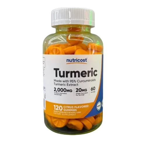 Gomasde cúrcuma Nutricost con curcuminoides