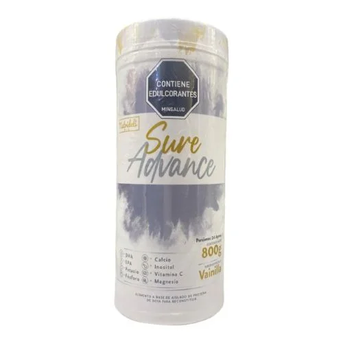 sure advance vainilla 800g suplemento sin lactosa