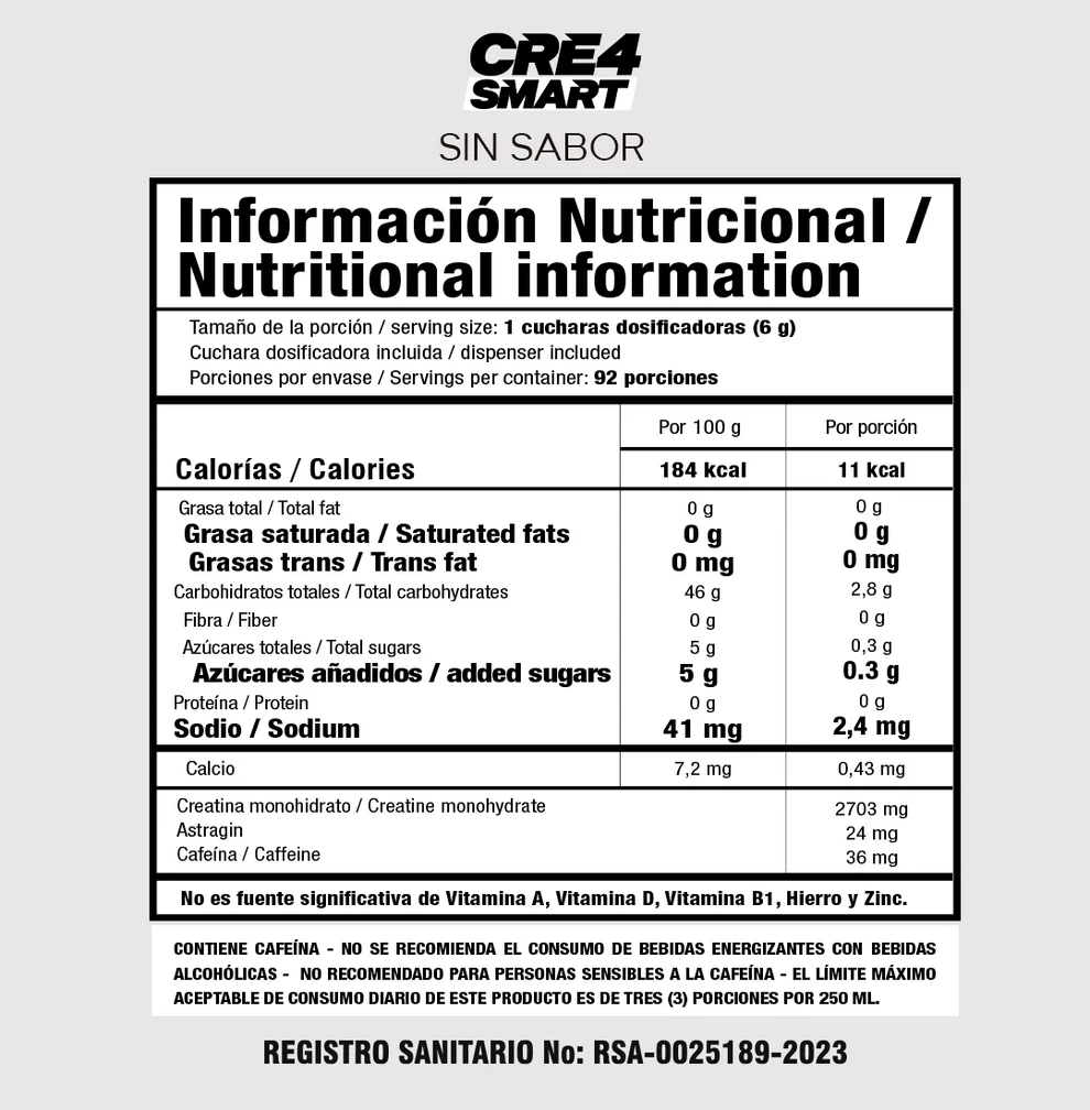 CRE4 Smart 92 Serv- Creatina Monohidrato | Smart Nutrition - Imagen 6